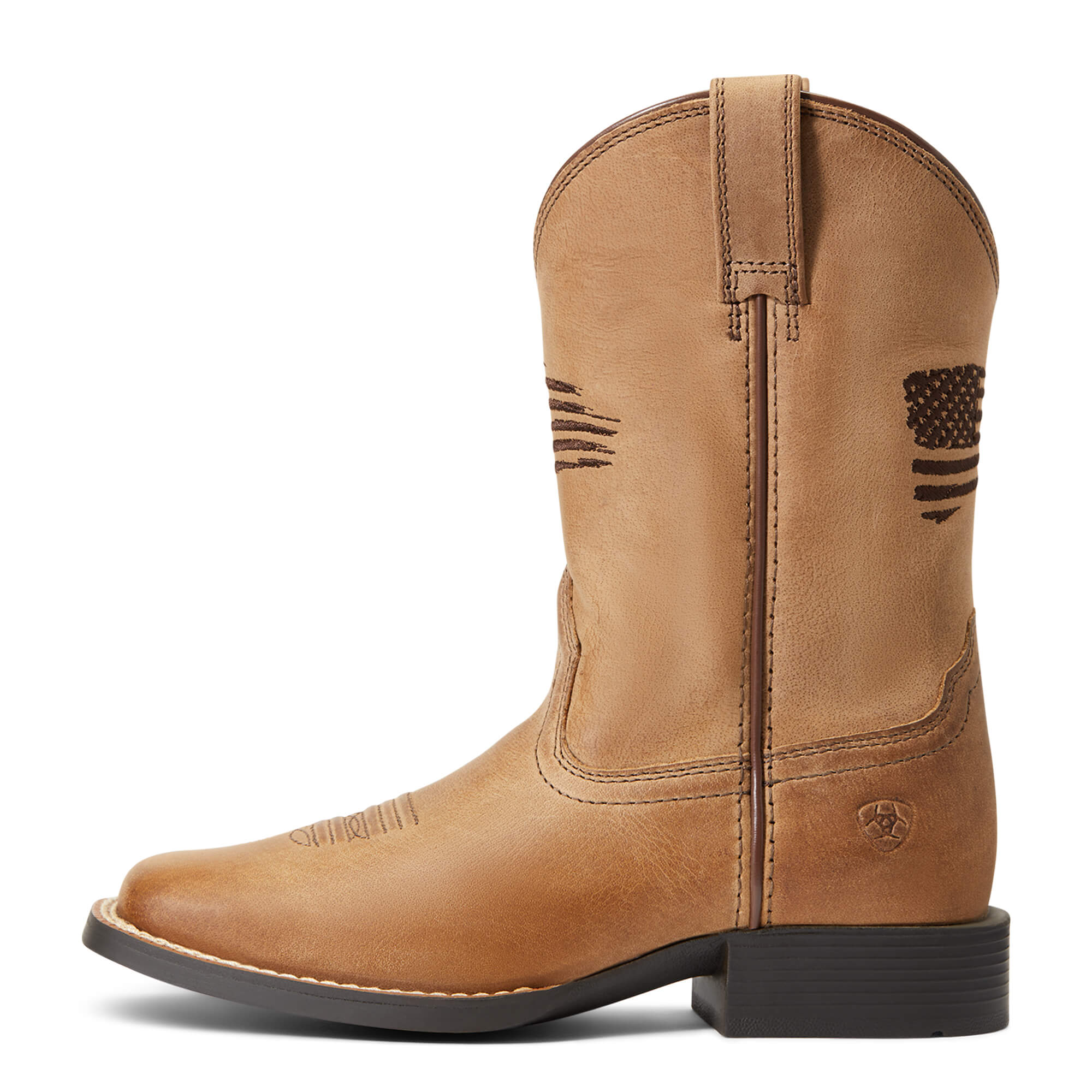 Ariat Youth Homestead Brown Patriot II Western Boot