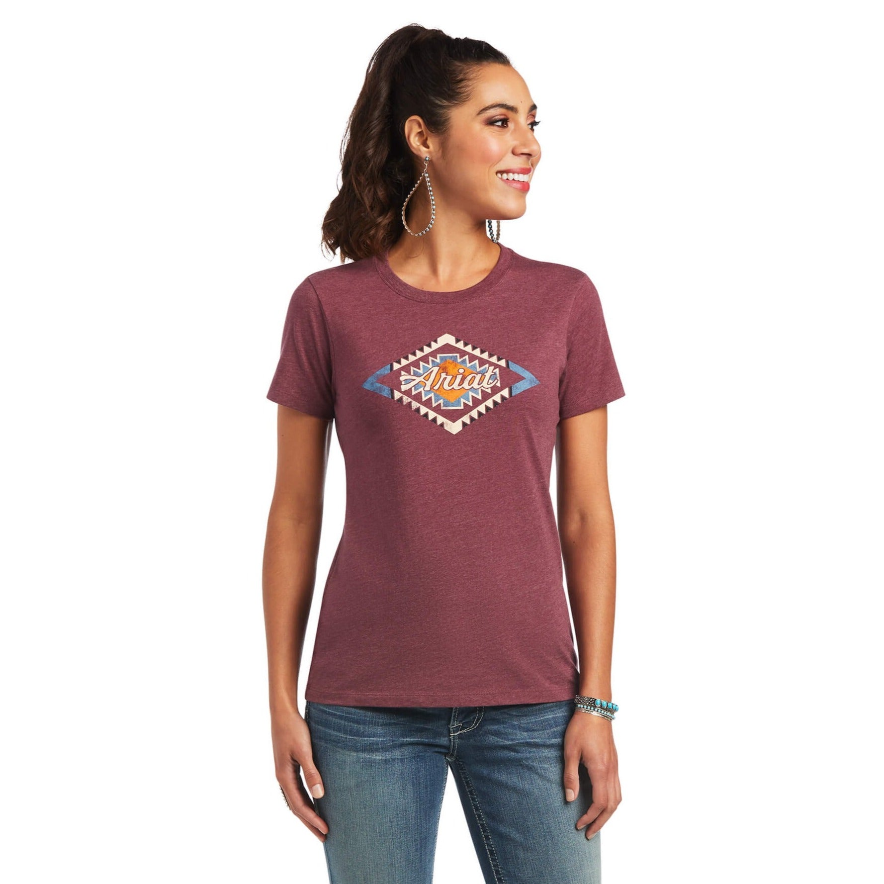 Ariat Women's Burgundy Heather Sol T-Shirt