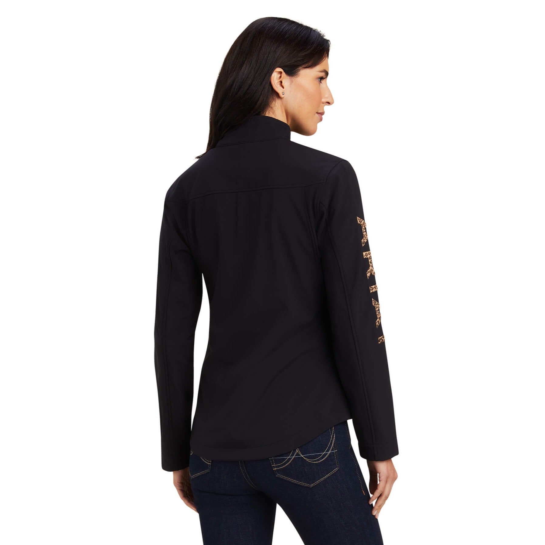 Ariat Women's Black Leopard New Team Softshell Jacket