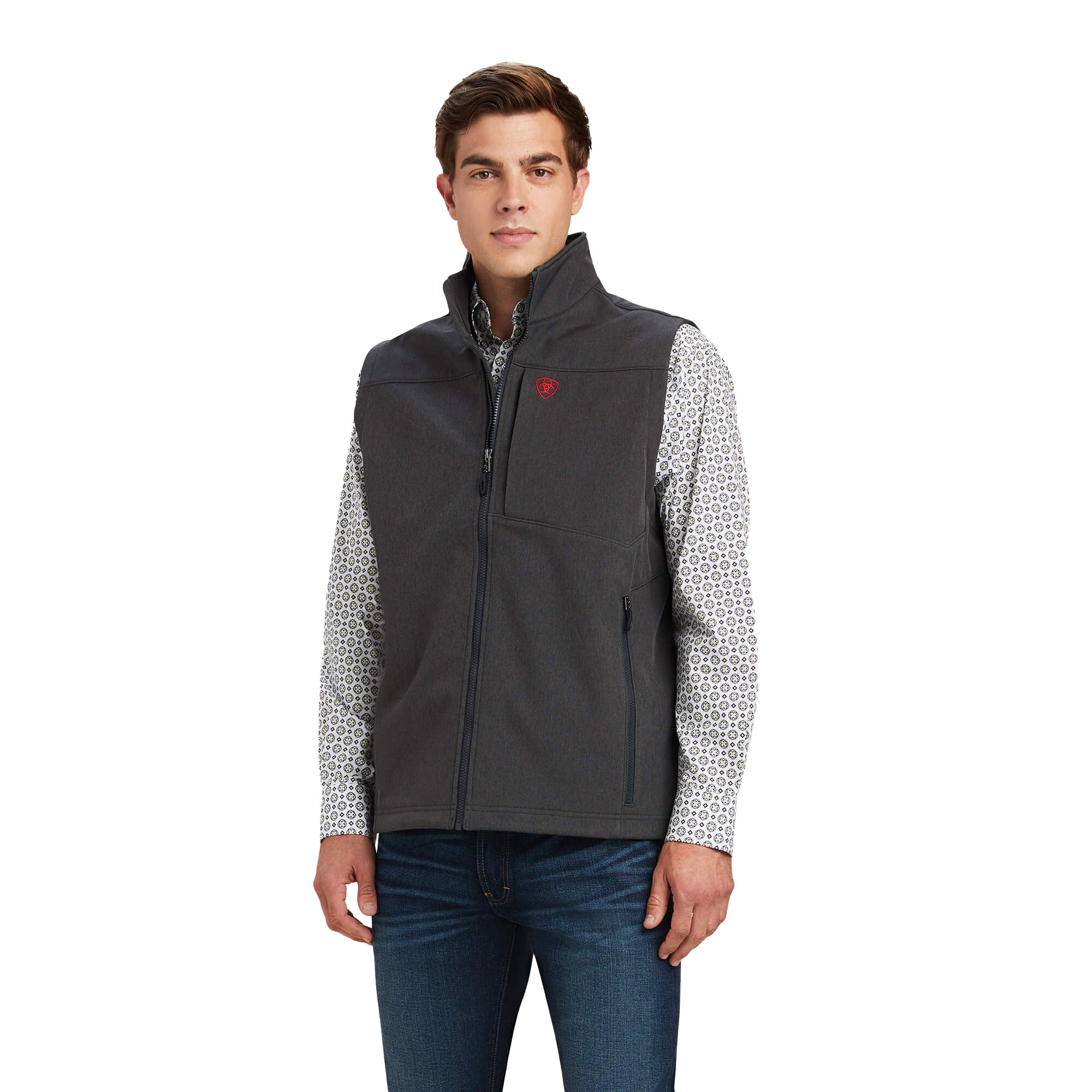 Ariat Charcoal Americana Logo 2.0 Softshell Vest