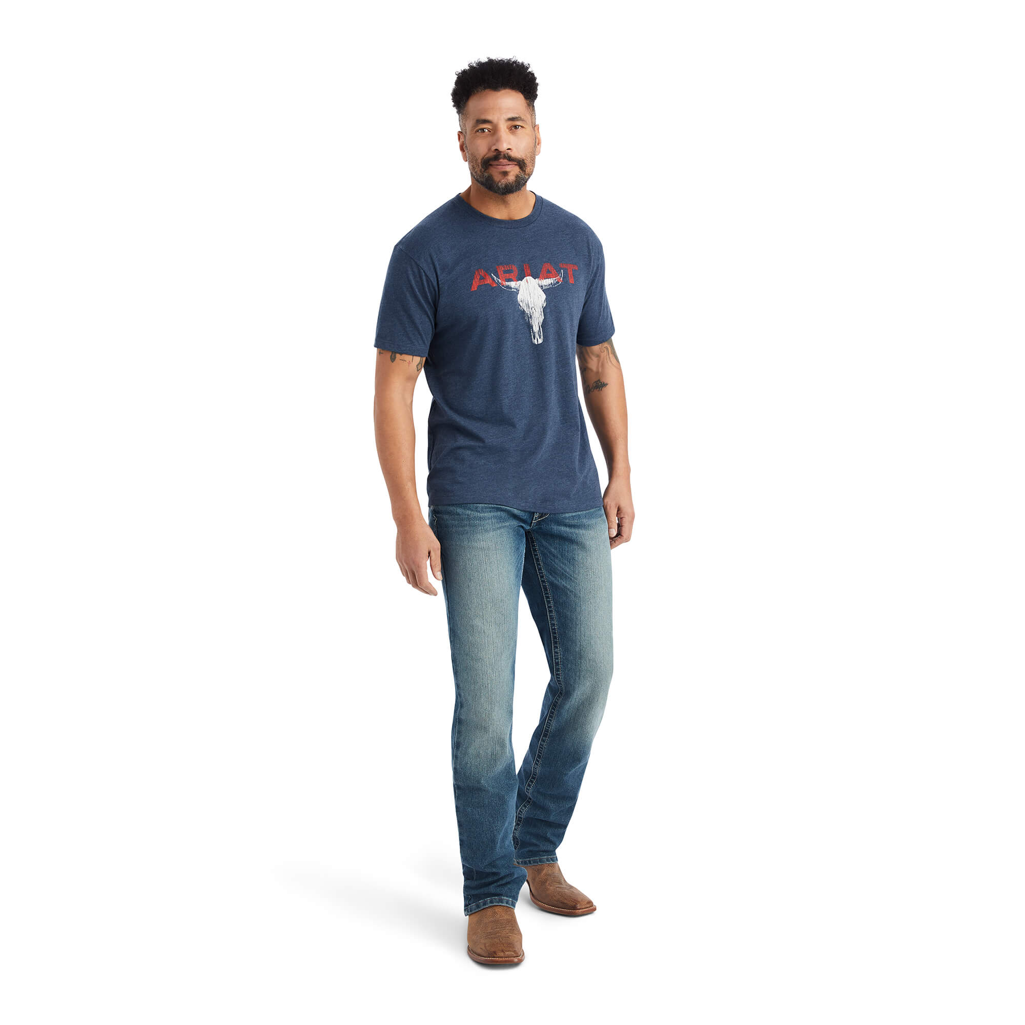 Ariat Navy Streak Skull T-Shirt