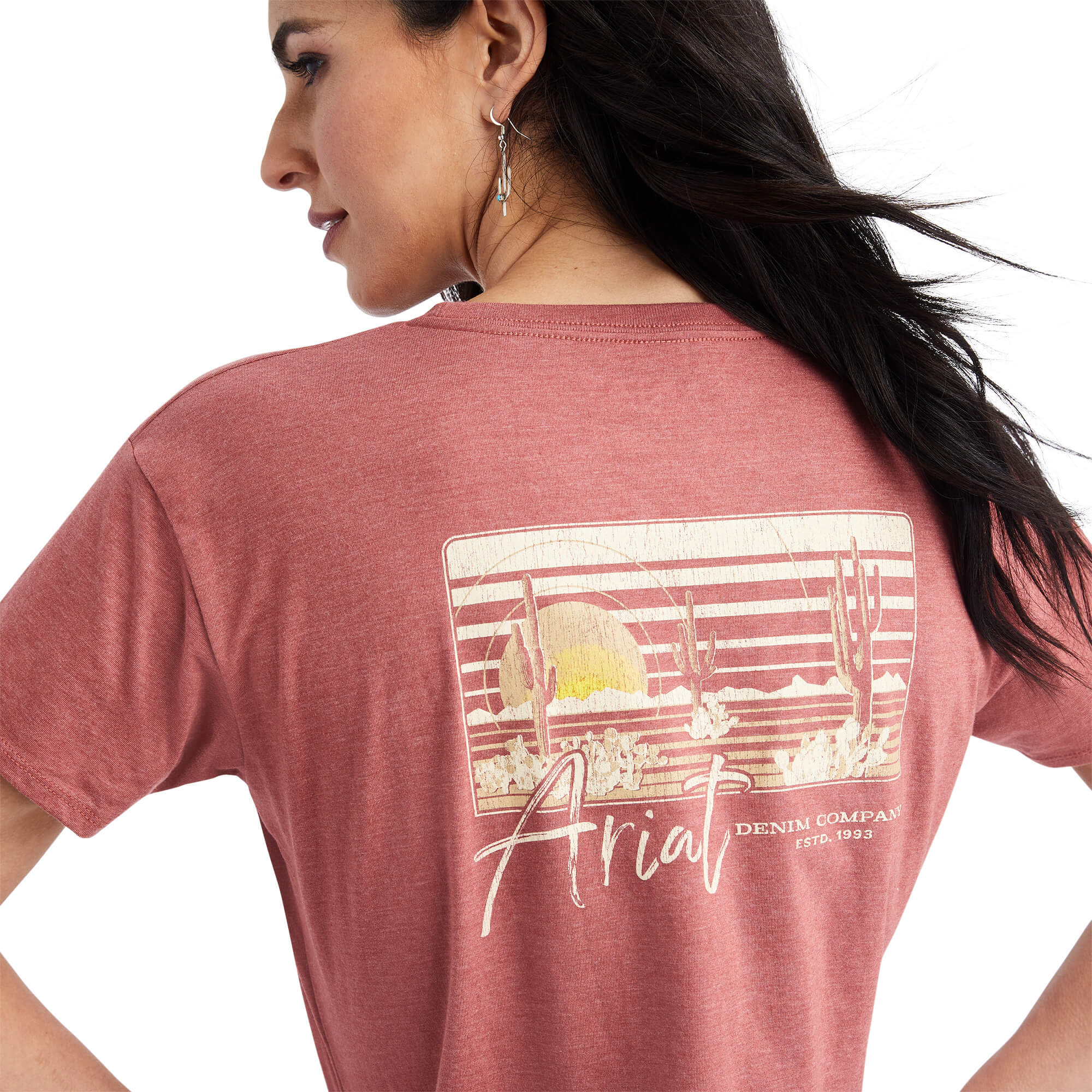 Ariat Women's Red Clay Sunset Lockup Tee