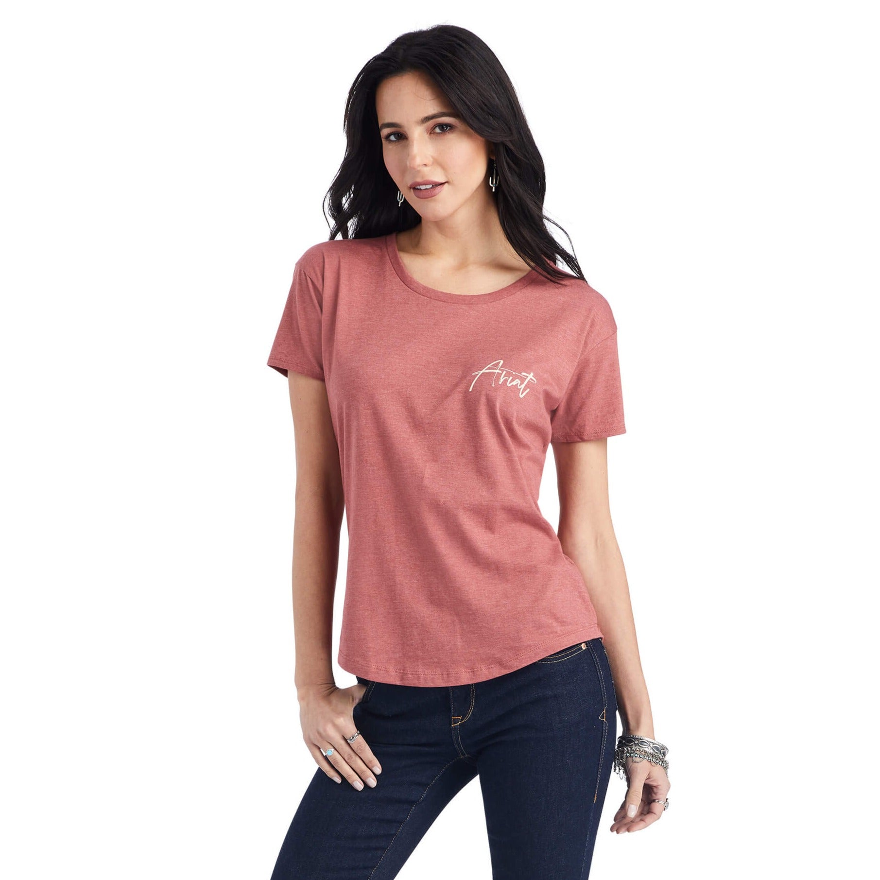 Ariat Women's Red Clay Sunset Lockup Tee
