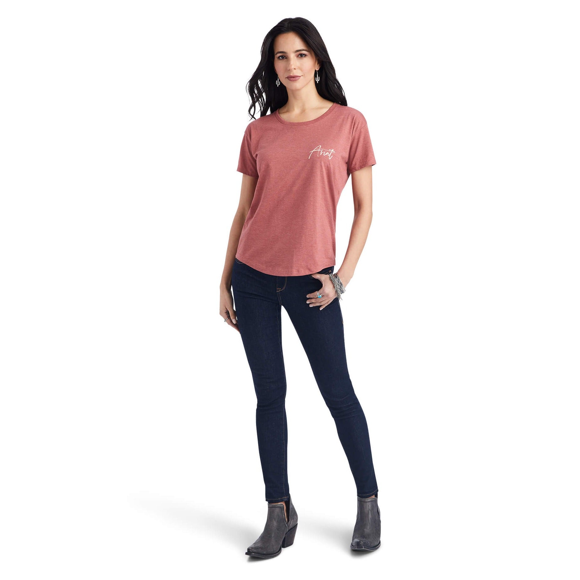 Ariat Women's Red Clay Sunset Lockup Tee
