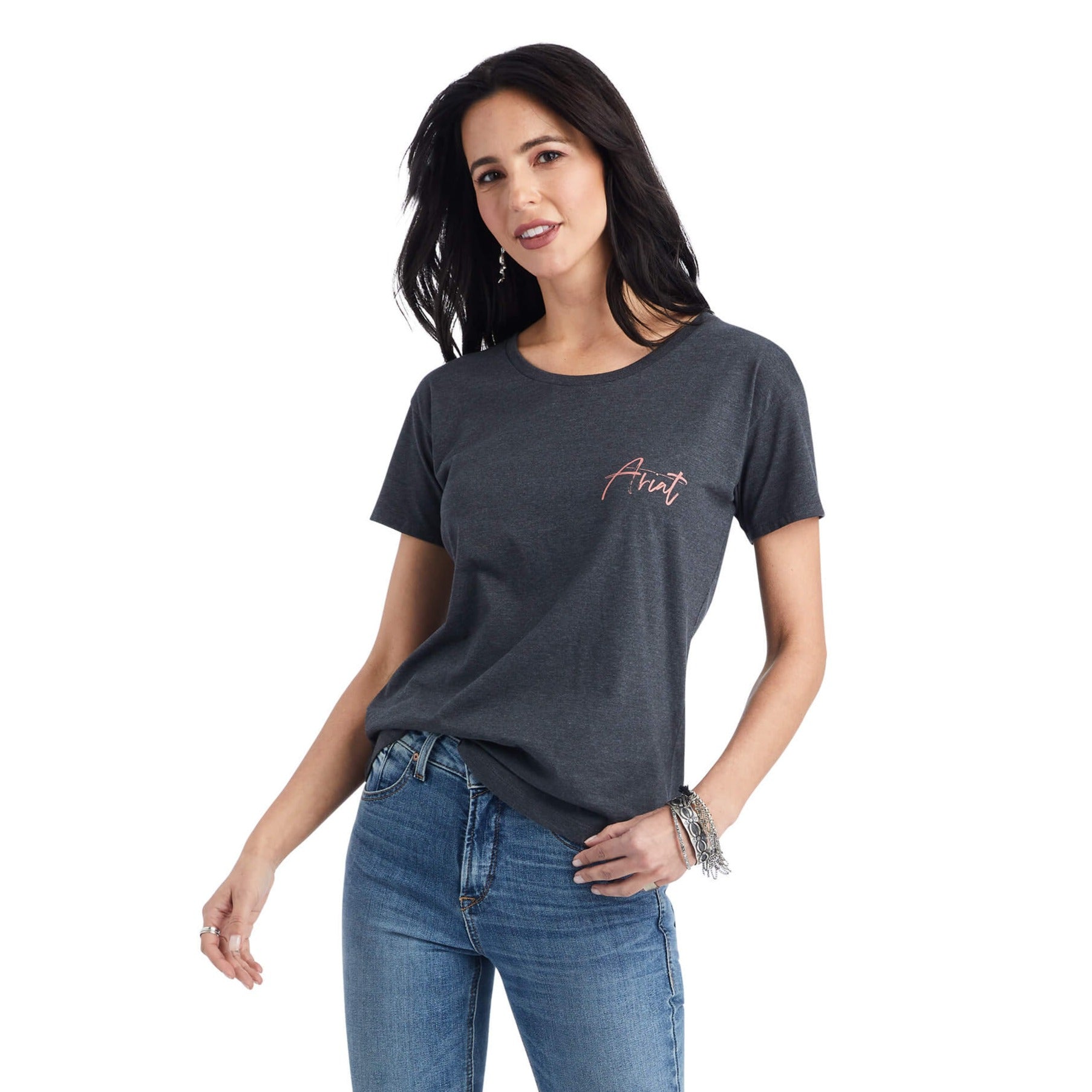 Ariat Women's Charcoal Heather Sunset Lockup Tee