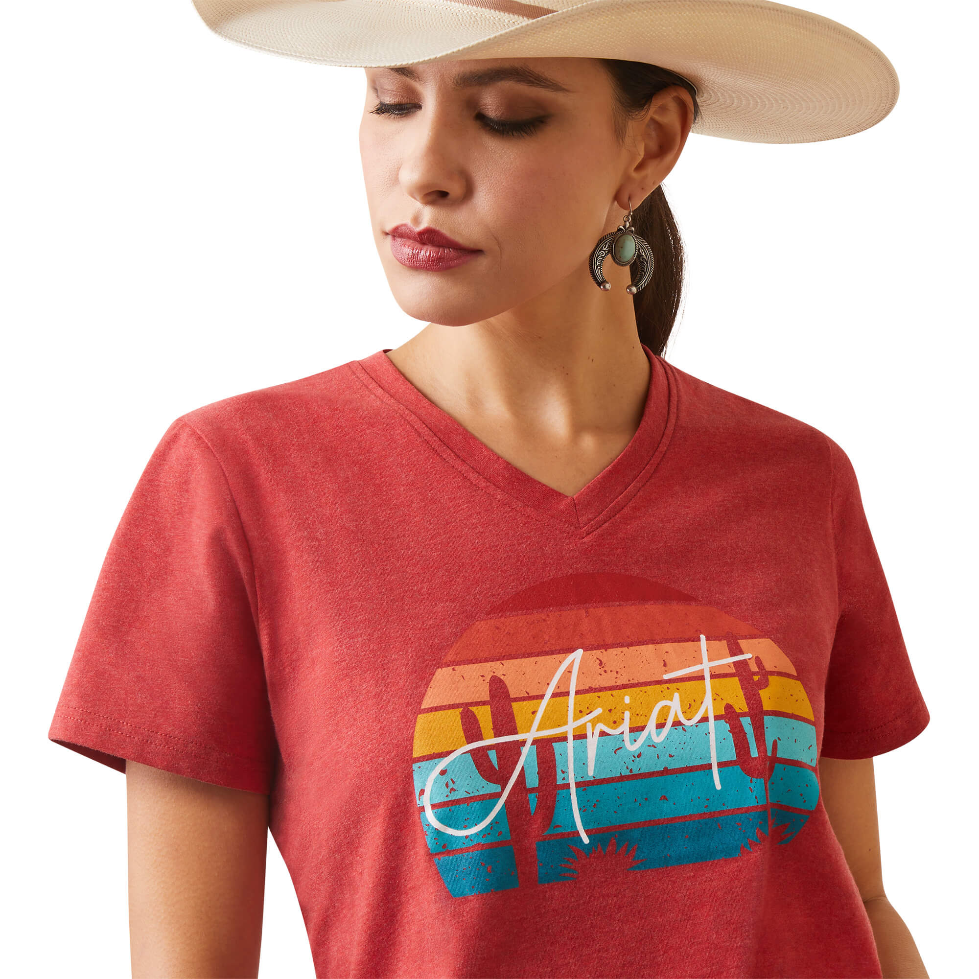 Ariat Women's REAL Aura Orange Horizon T-Shirt