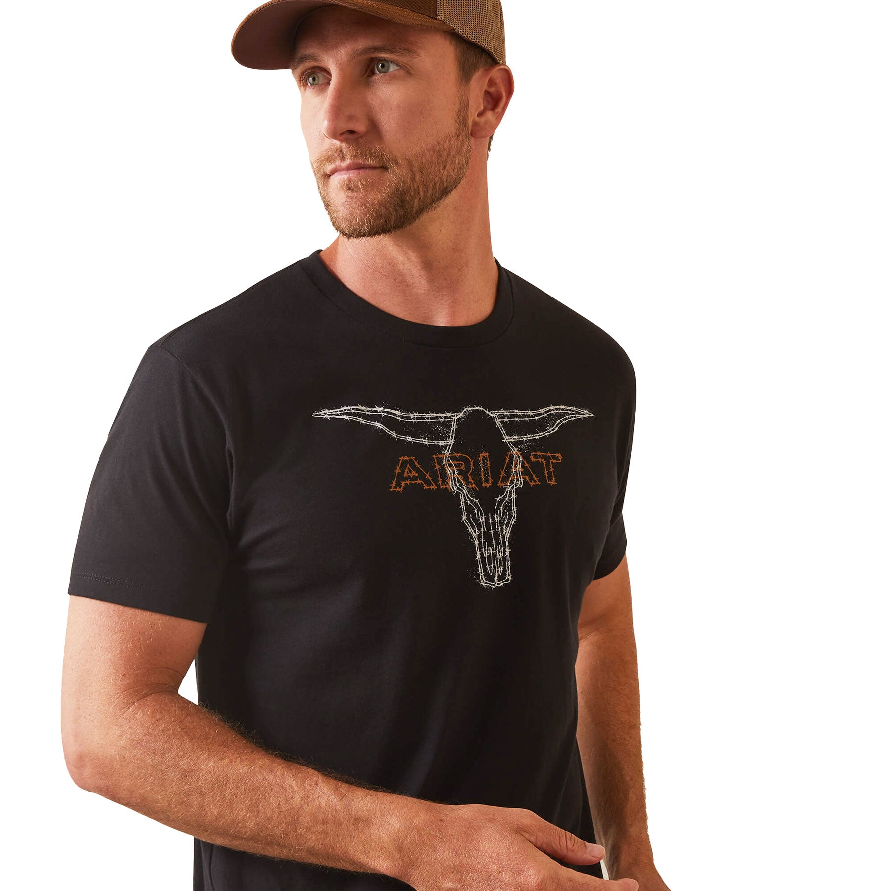 Ariat Black Barbed Wire Steer T-Shirt