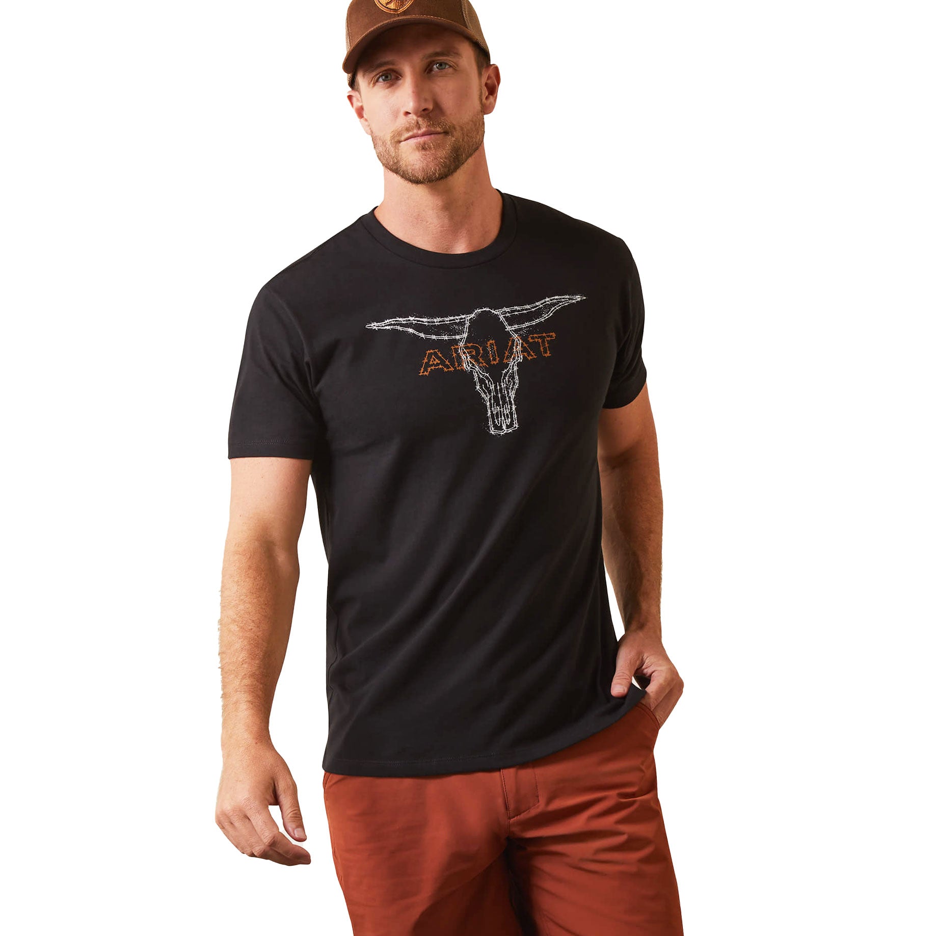 Ariat Black Barbed Wire Steer T-Shirt