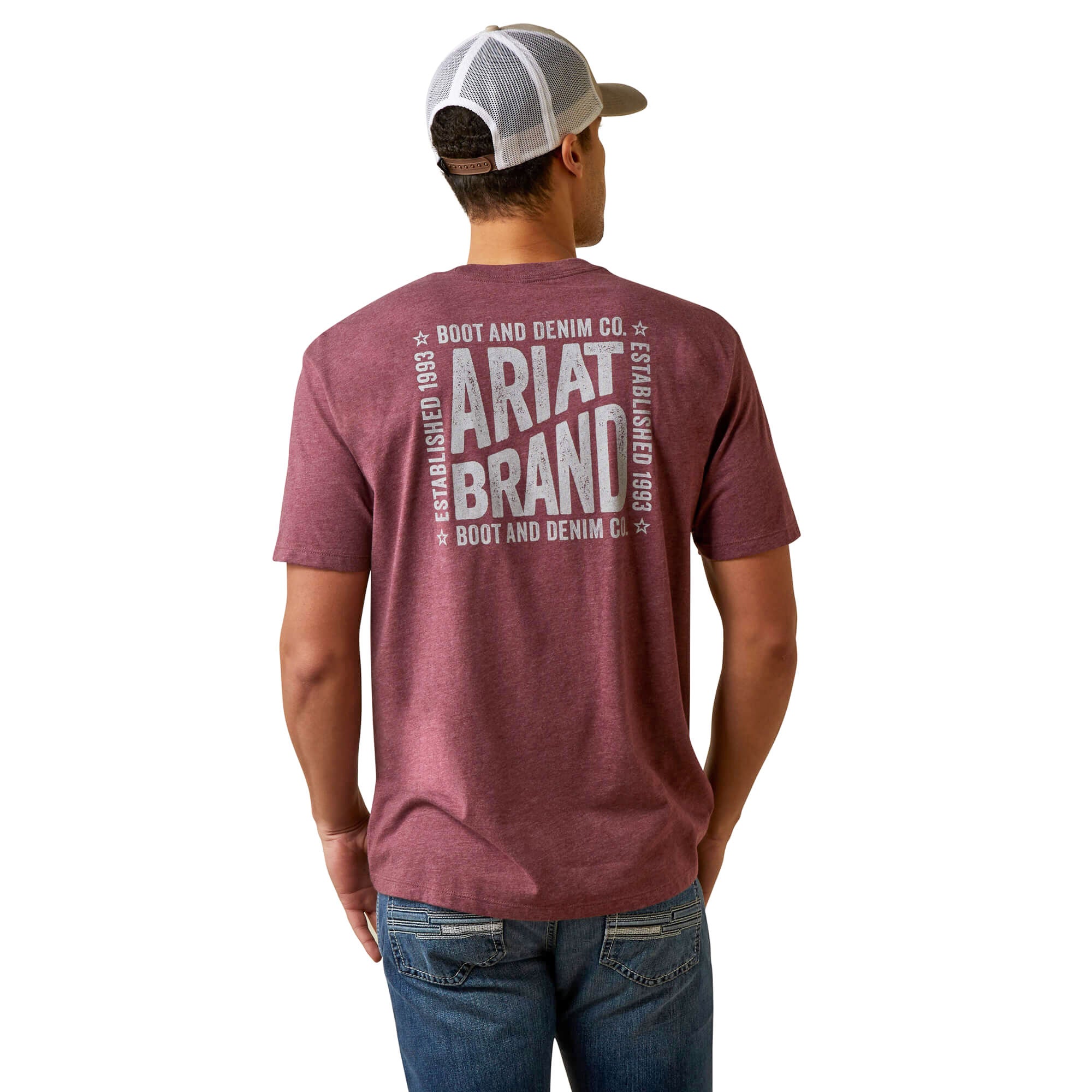 Ariat Burgundy Heather Curve Ball T-Shirt