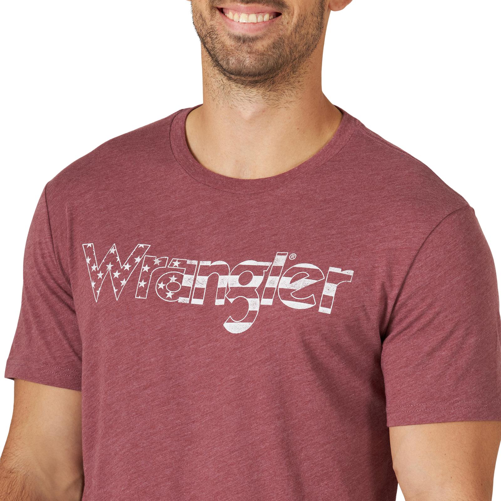 Wrangler Burgundy Heather Graphic Print T Shirt