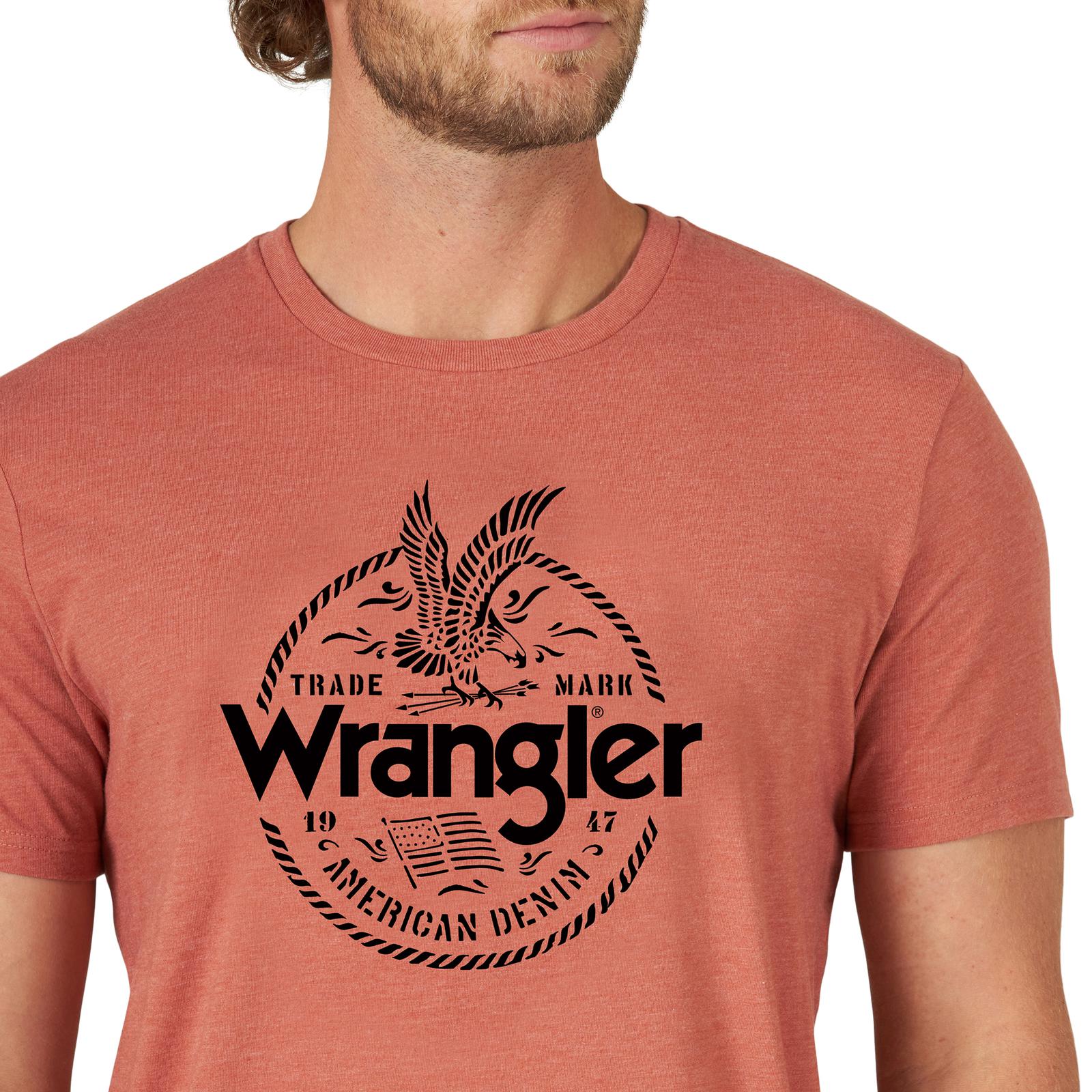 Wrangler Redwood Heather Graphic Print T Shirt