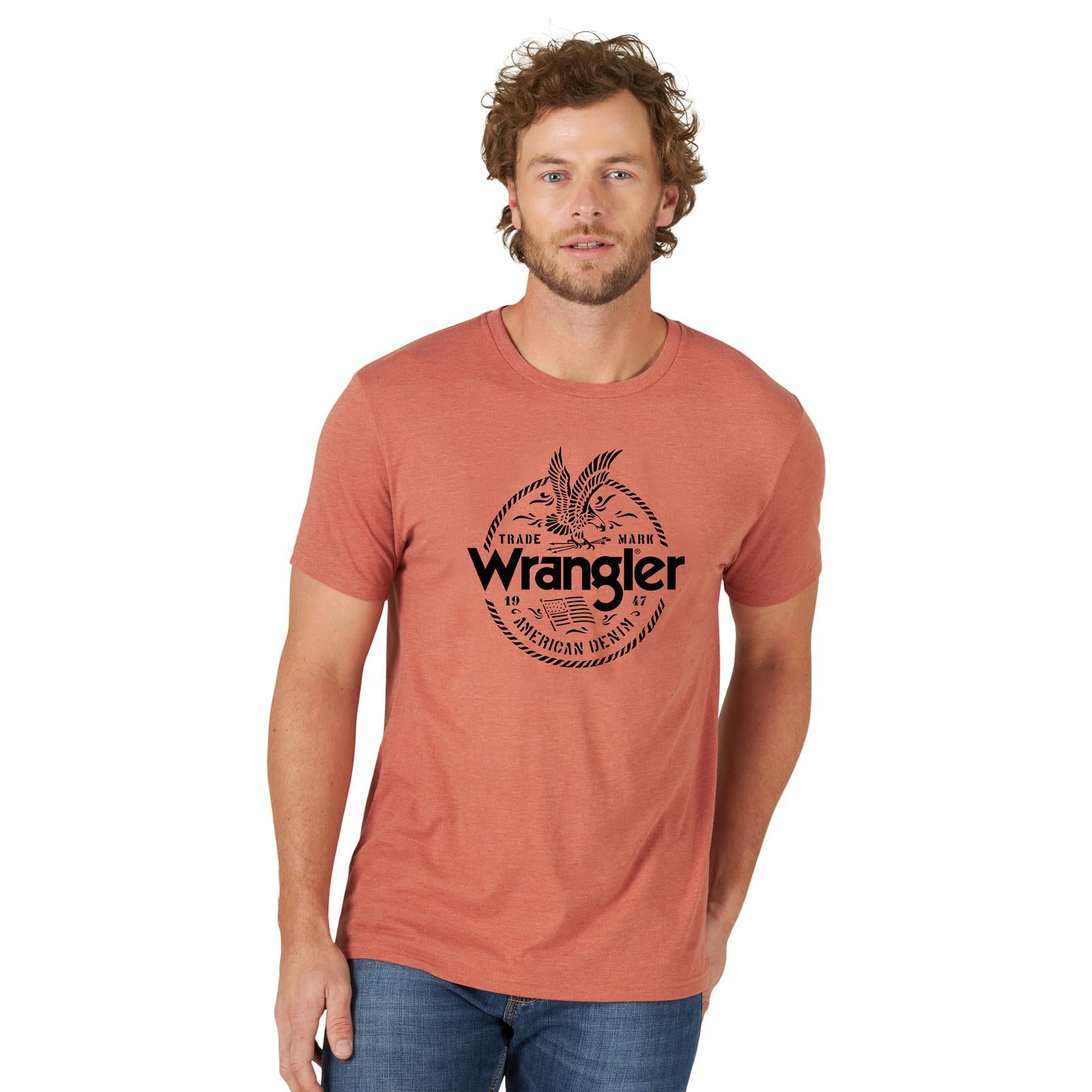 Wrangler Redwood Heather Graphic Print T Shirt