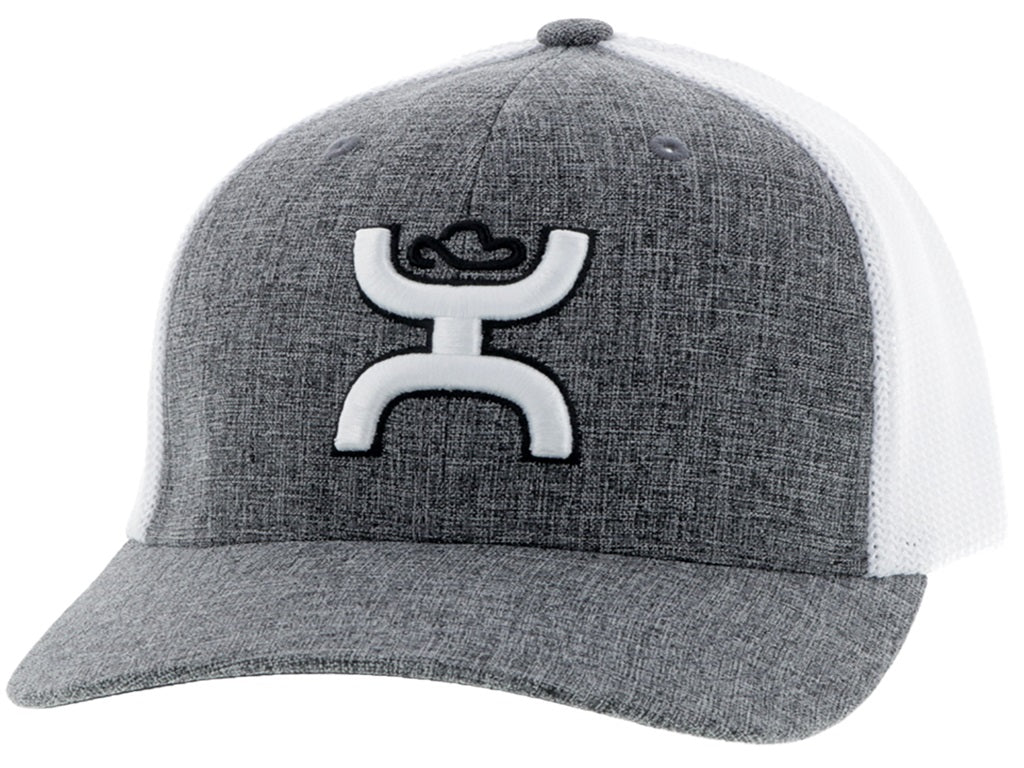 Hooey Cayman Grey/White Flexfit Trucker Cap