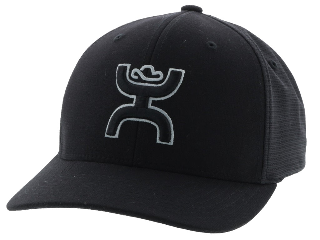 Hooey Ash Black Flexfit Trucker Cap