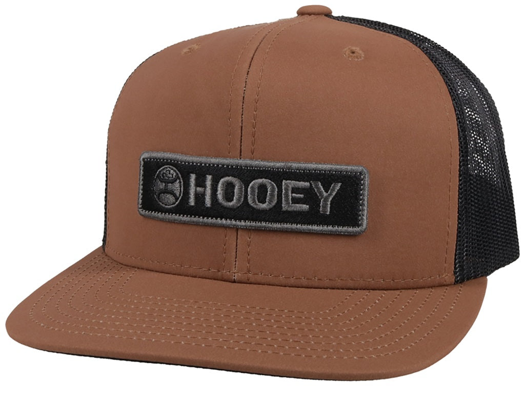 Hooey Brown/Black Lockup Patch Trucker Cap