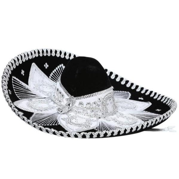 Sombrero Charro Terciopelo Black/Silver