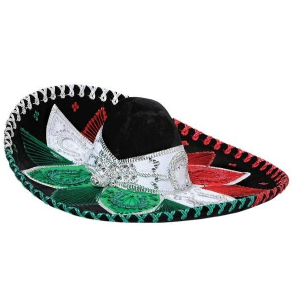 Sombrero Charro Terciopelo Black Tricolor
