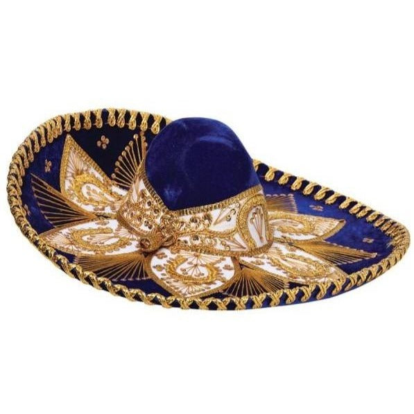 Sombrero Charro Terciopelo Royal/Gold