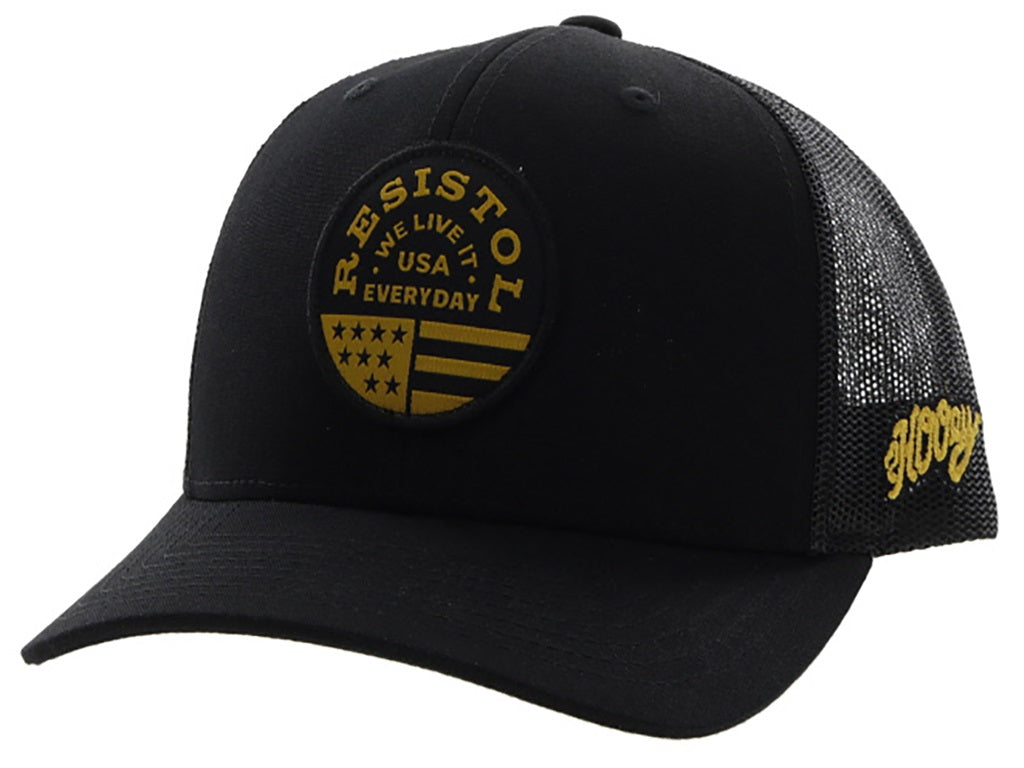 Hooey Black Resistol Patch Trucker Cap