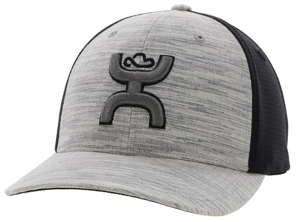 Hooey Ash Grey & Black Flexfit Trucker Cap