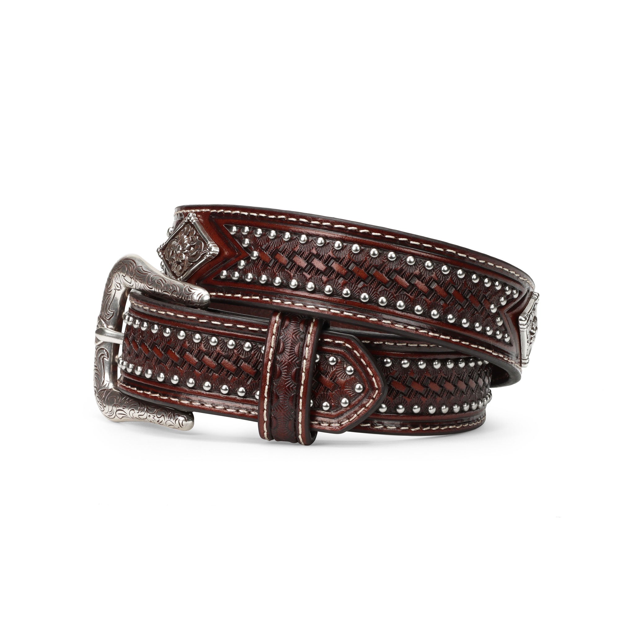Ariat Youth Nailhead Embossed Western Belt