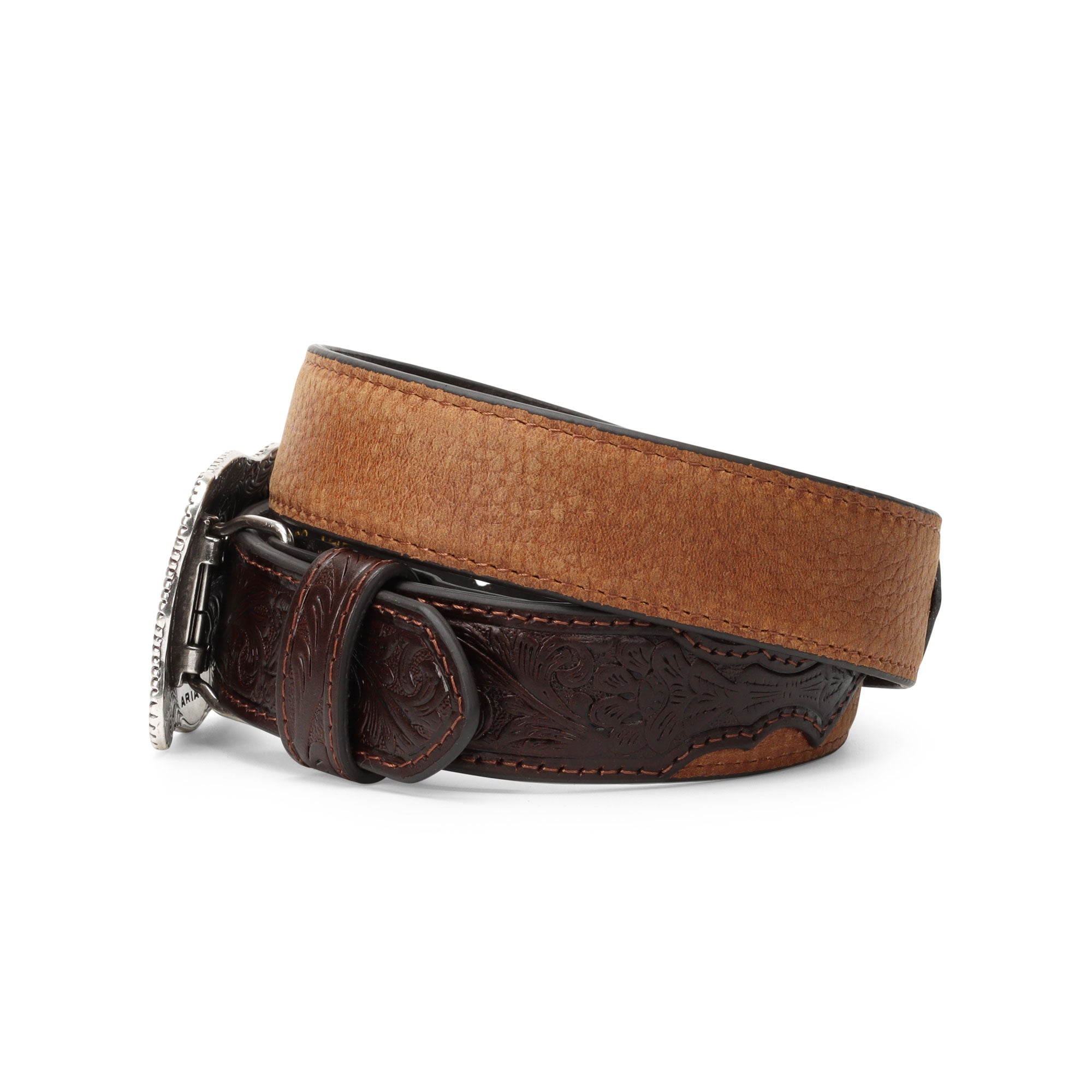 Ariat Youth Tooled Brown Buckled Belt