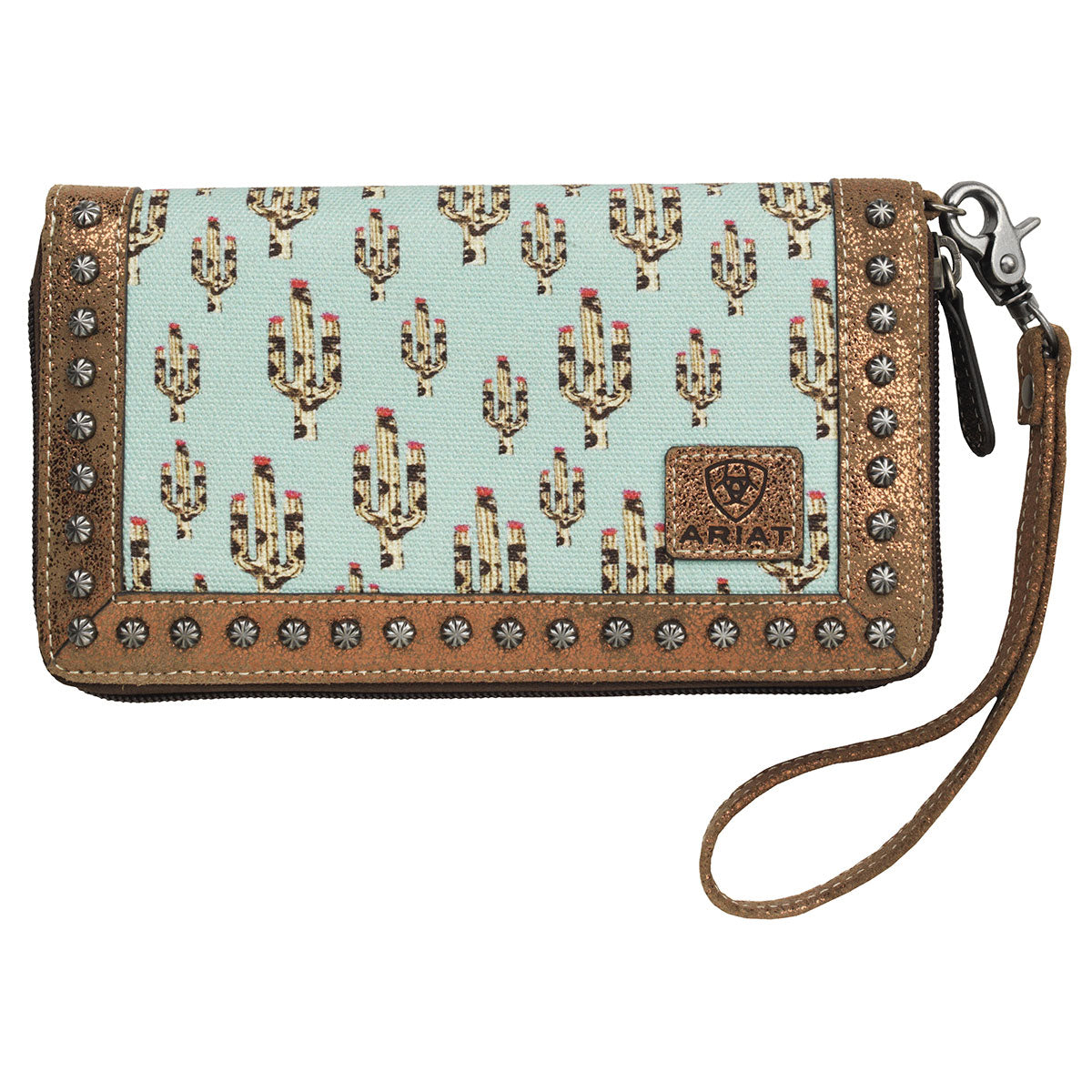 Ariat Cactus Leopard Clutch Wallet