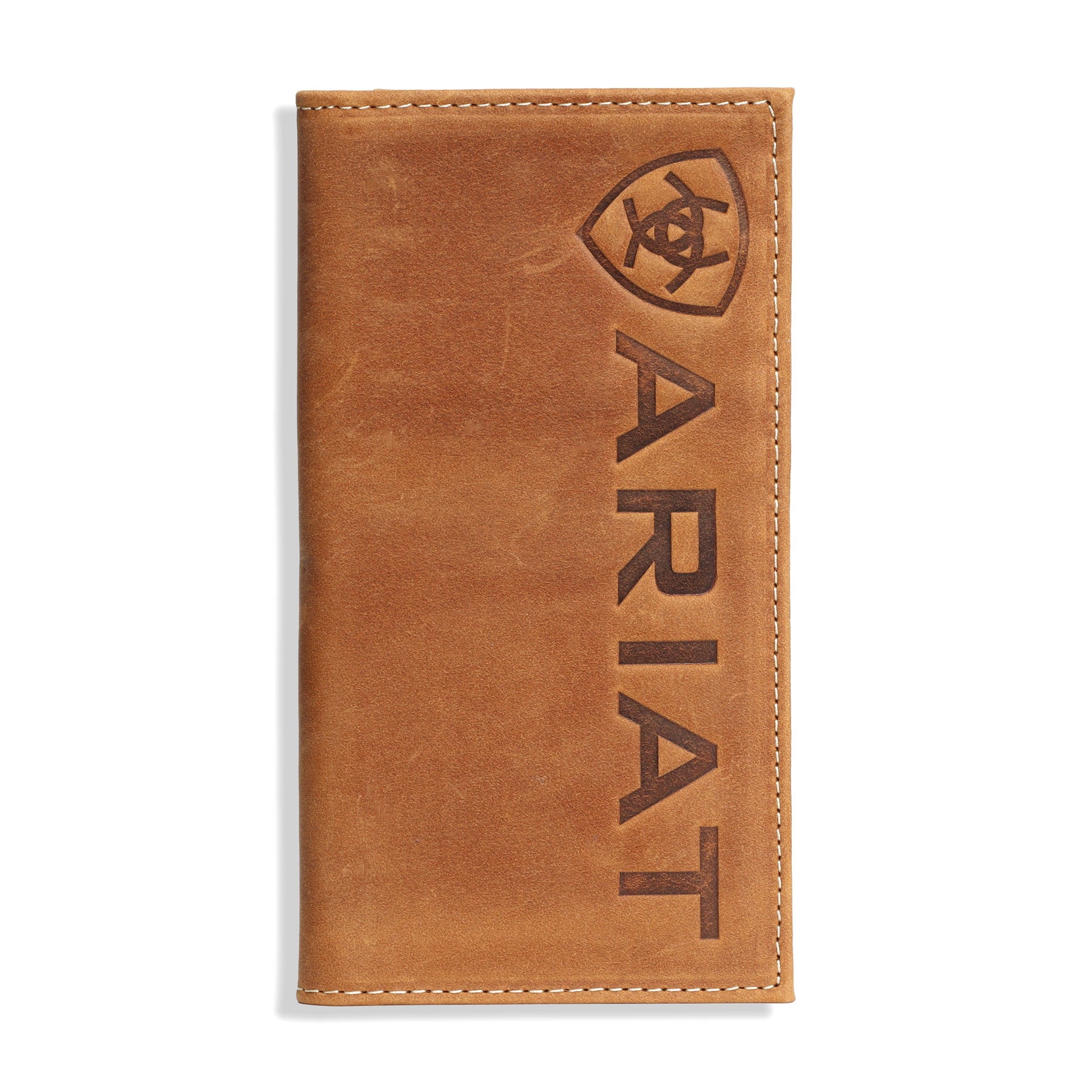 Ariat Medium Brown Vertical Debossed Rodeo Wallet