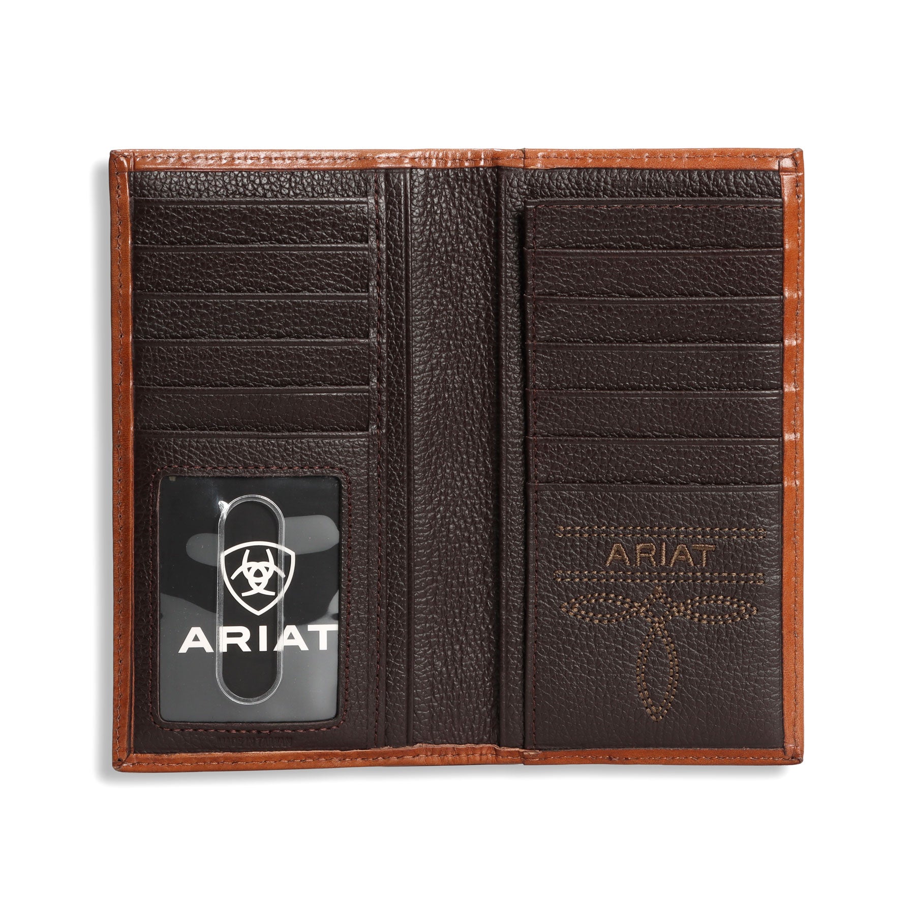 Ariat Tan Basketweave Embossed Rodeo Wallet