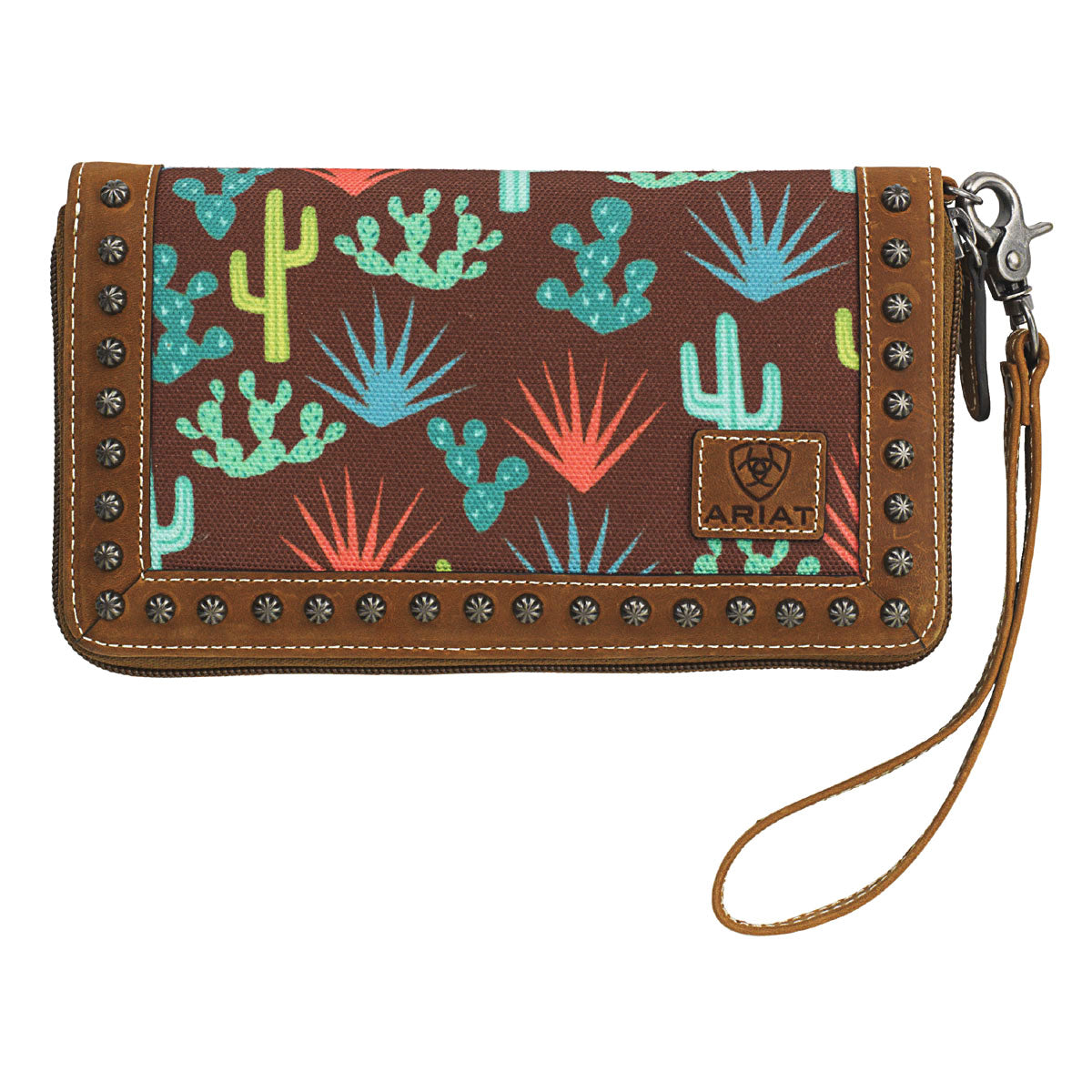 Ariat Cactus Brown Clucth Wallet