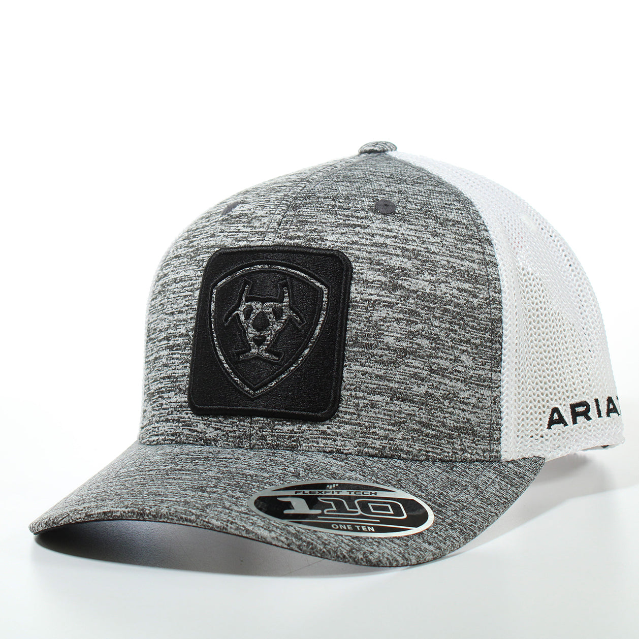 Ariat Heather Grey & White Black Shield Cap