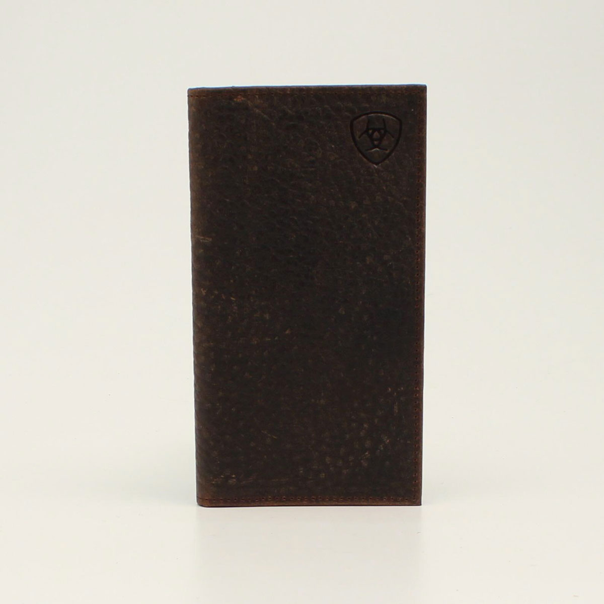 Ariat Rowdy Brown Debossed Shield Rodeo Wallet