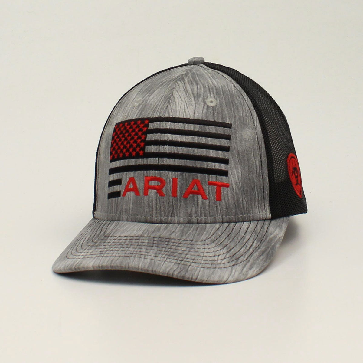 Ariat Flag Shield Heathered Grey Cap