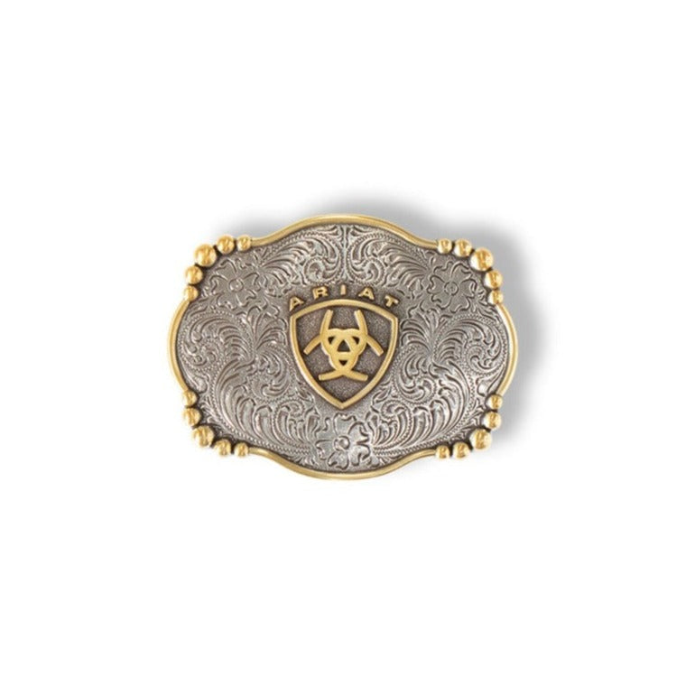 Ariat Silver & Gold Oval Smooth Edge Beaded Buckle