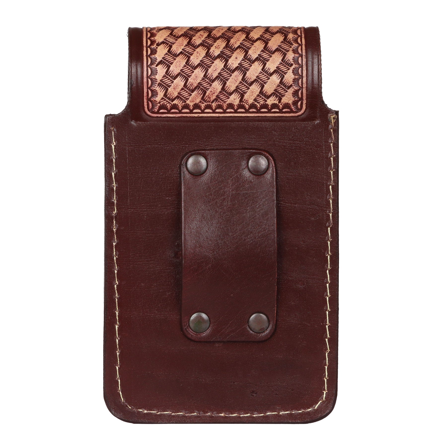 Tombstone Brown HorseHead Tooled Phone Case