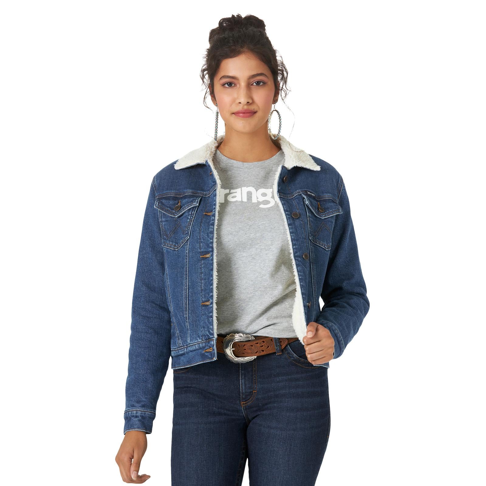Wrangler® Retro® Women's Sherpa Lined Denim Jacket