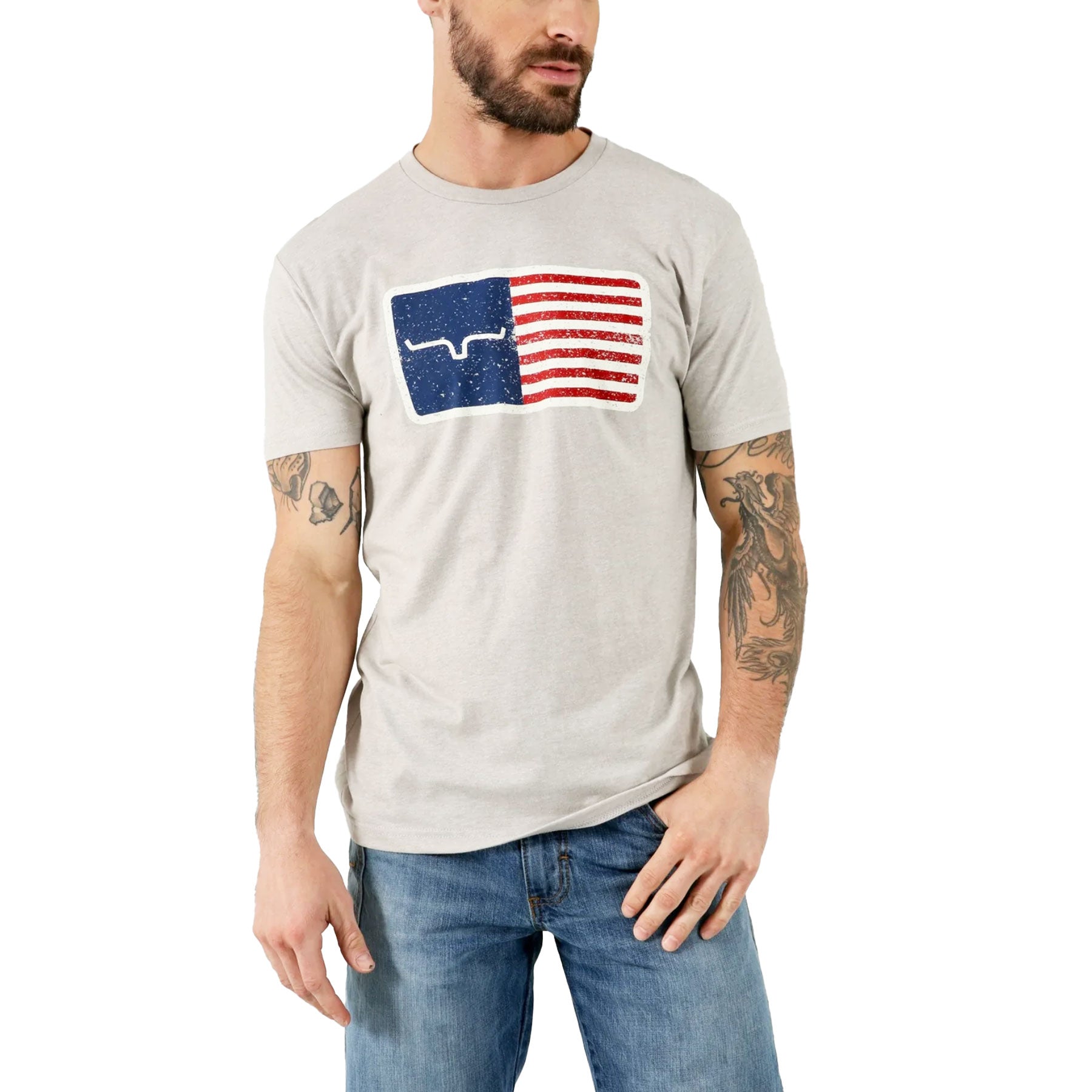Kimes Ranch American Trucker Grey T-Shirt