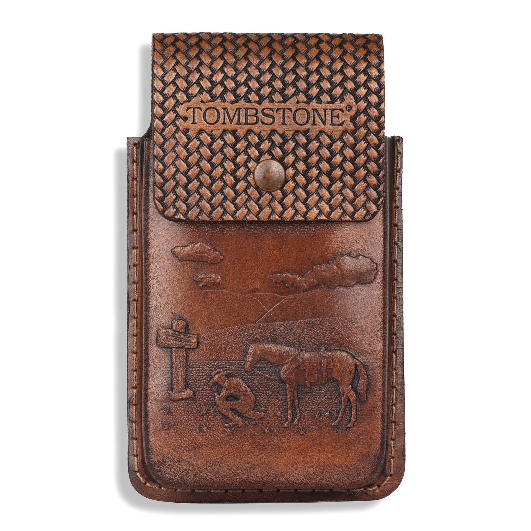 Tombstone Brown Horse and Cross Phone Case