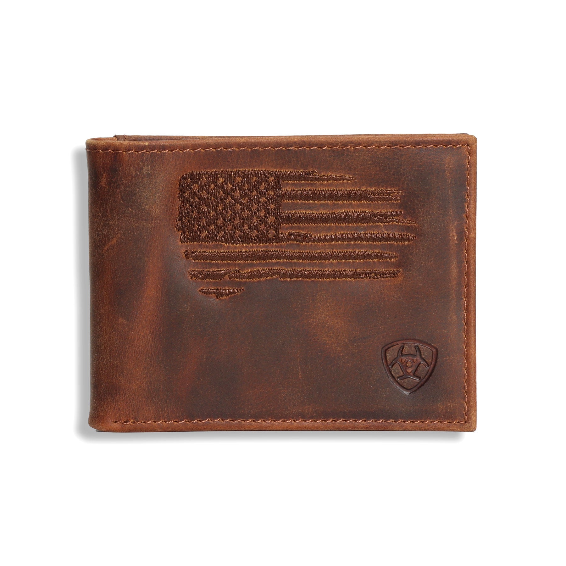 Ariat Brown Flag Bifold Wallet