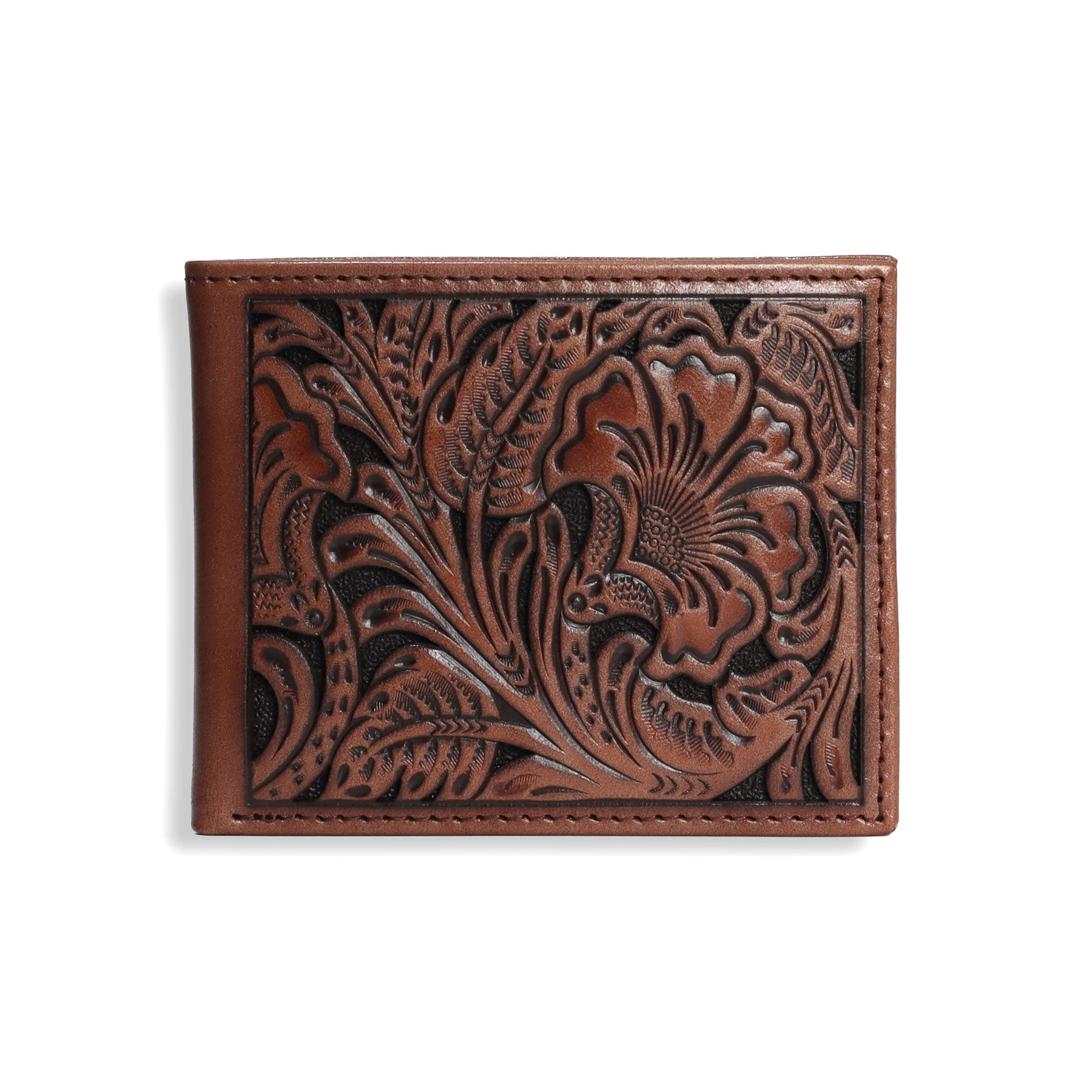 Ariat Brown Tooled Bifold Wallet