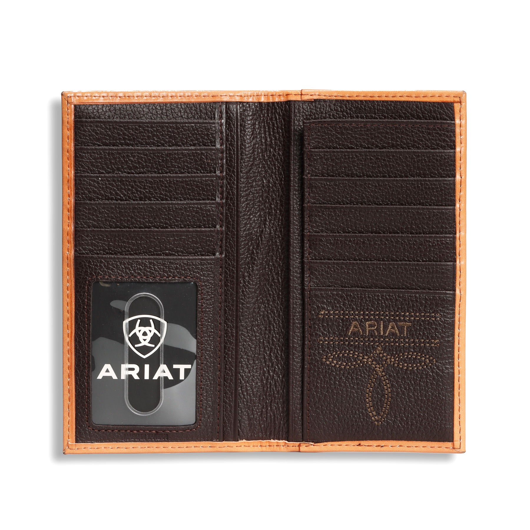 Ariat Tan Floral Embossed Rodeo Wallet
