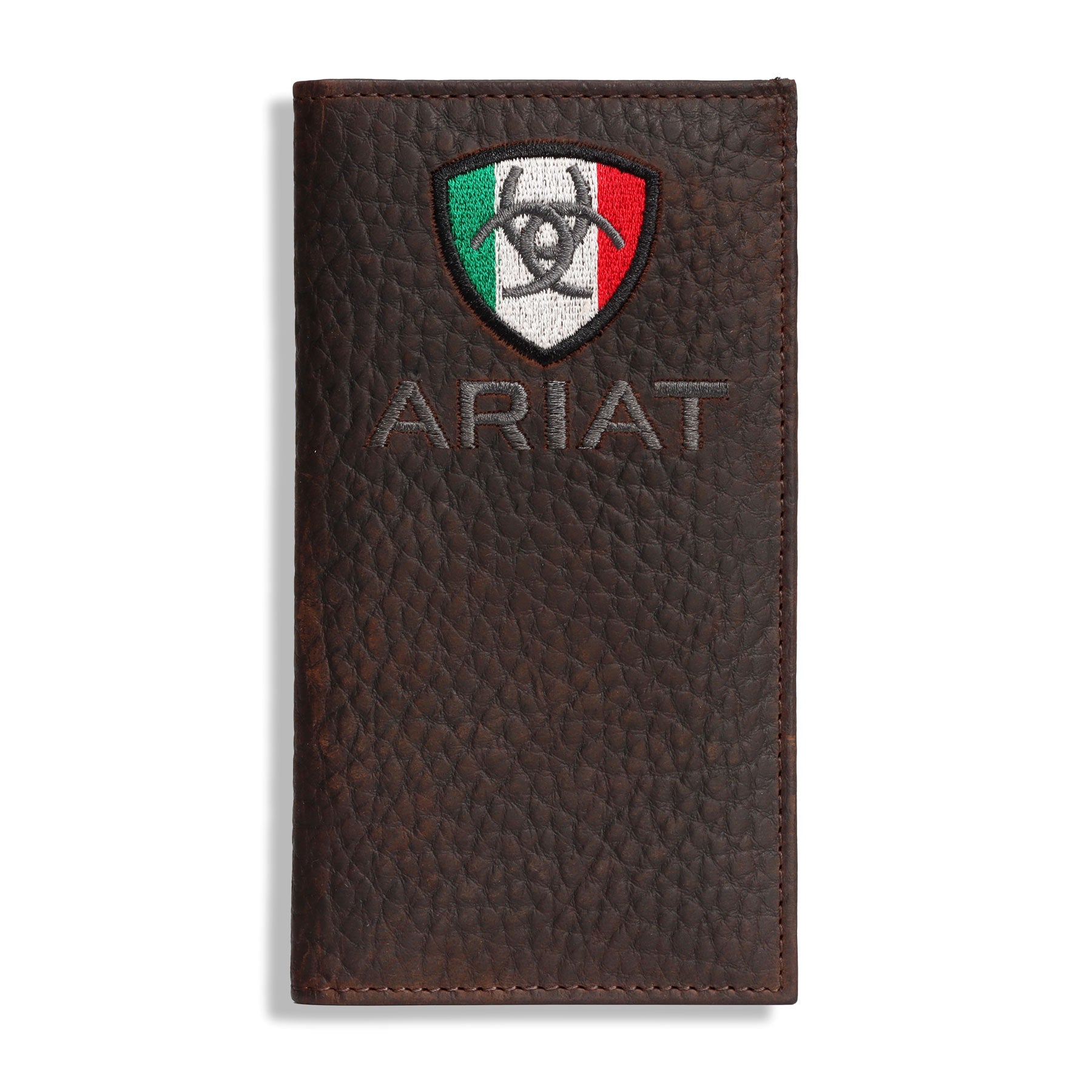Ariat Rowdy Brown Mexico Flag Rodeo Wallet