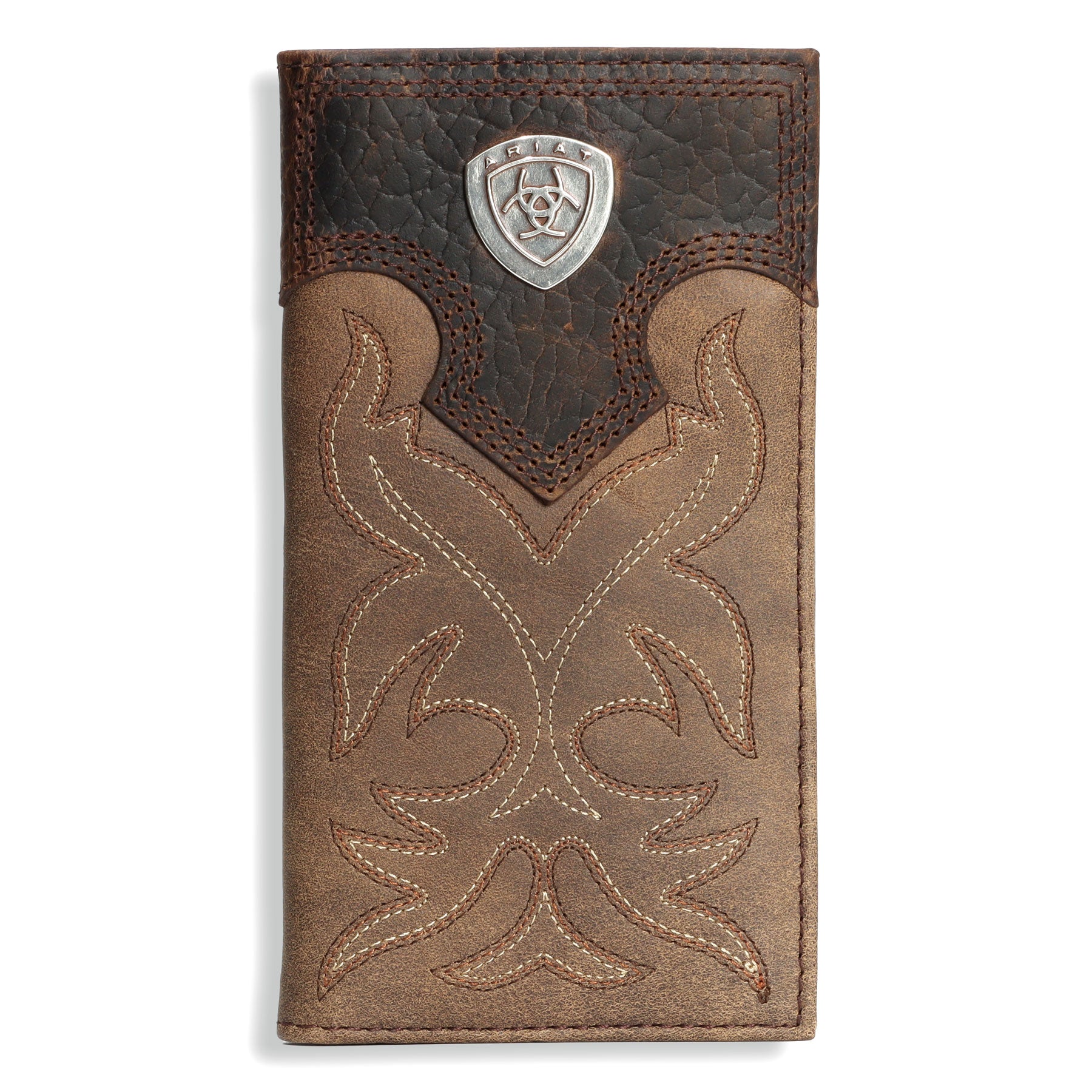 Ariat Medium Brown Stitched Rodeo Wallet