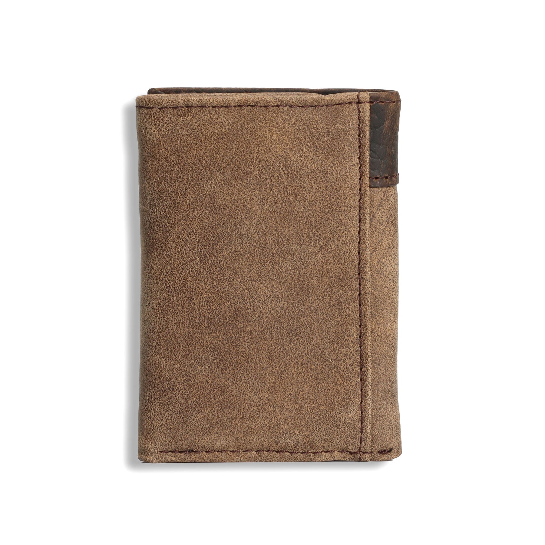 Ariat Medium Brown Stitched Trifold Wallet