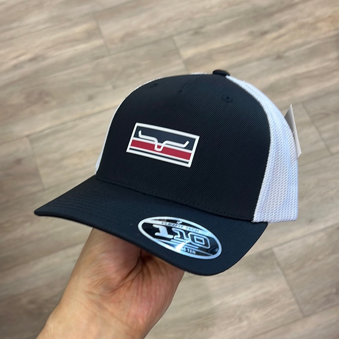 Kimes Ranch Black Broken Stripe 110 Cap