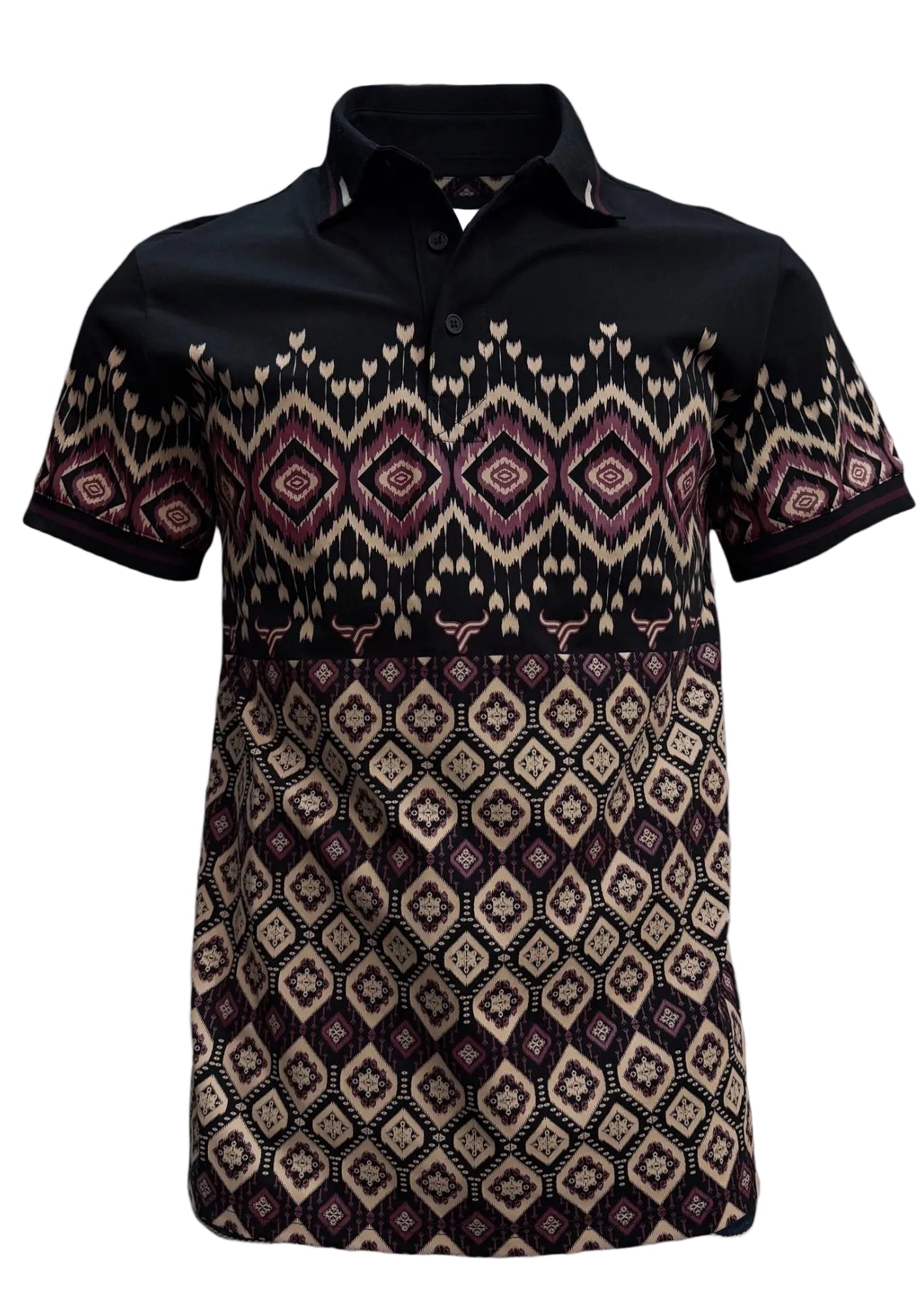 Lamasini Southwestern Black Polo
