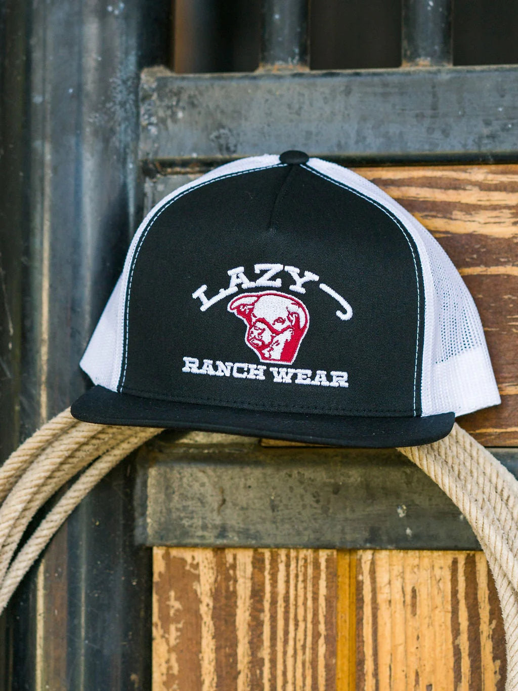 Lazy J Ranch Wear Black & White Show Time Cap