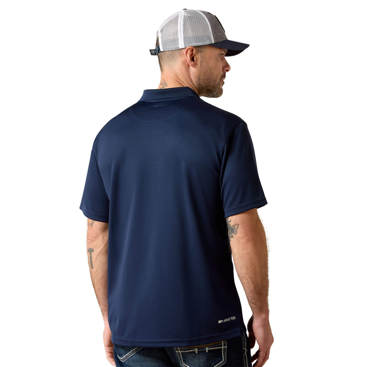 Ariat Navy TEK Short Sleeve Polo