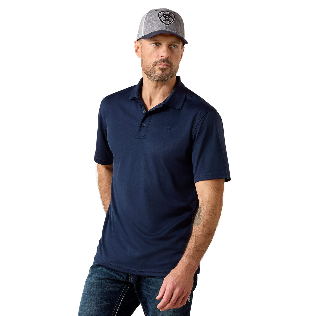 Ariat Navy TEK Short Sleeve Polo