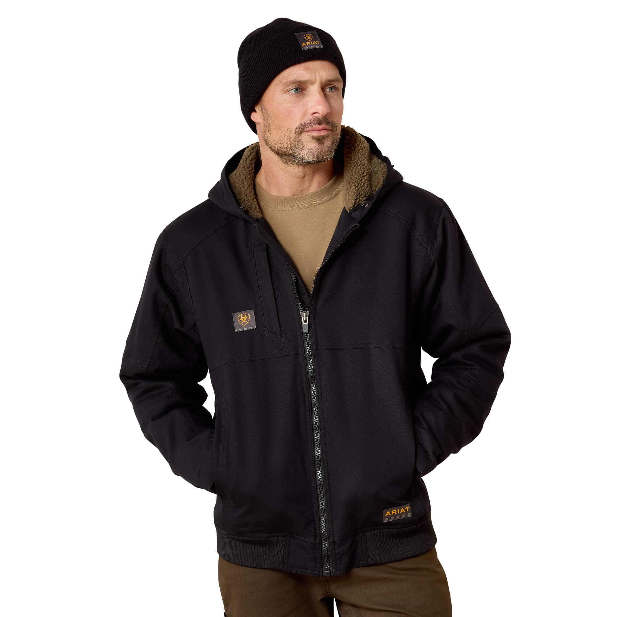 Ariat Black Rebar DuraCanvas Sherpa Jacket